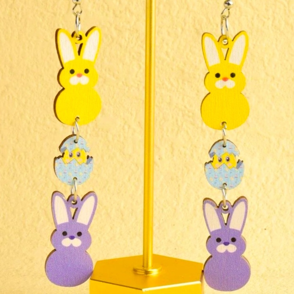 Bunny and Chick Dangle Earrings